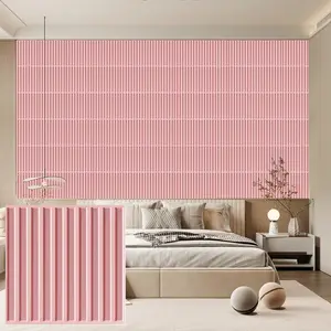 Aadesh 3D Wall Panel (Includes Roll of Mounting Tape), Interior Wall Decor, Geometric Texture Pattern for Living Room, Lobby, Bedroom, Hotel, Office, Game Room, TV Backdrop, 11.8 x 11.8 inches (Approx. 30 x 30 cm), White/Black/Pink/Gray
