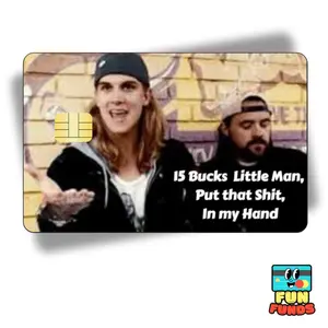 Jay & Bob Credit Card Skin - Vinyl Sticker for debit cards, Waterproof, Glossy or Holographic - Easy to apply funny card sticker credit card