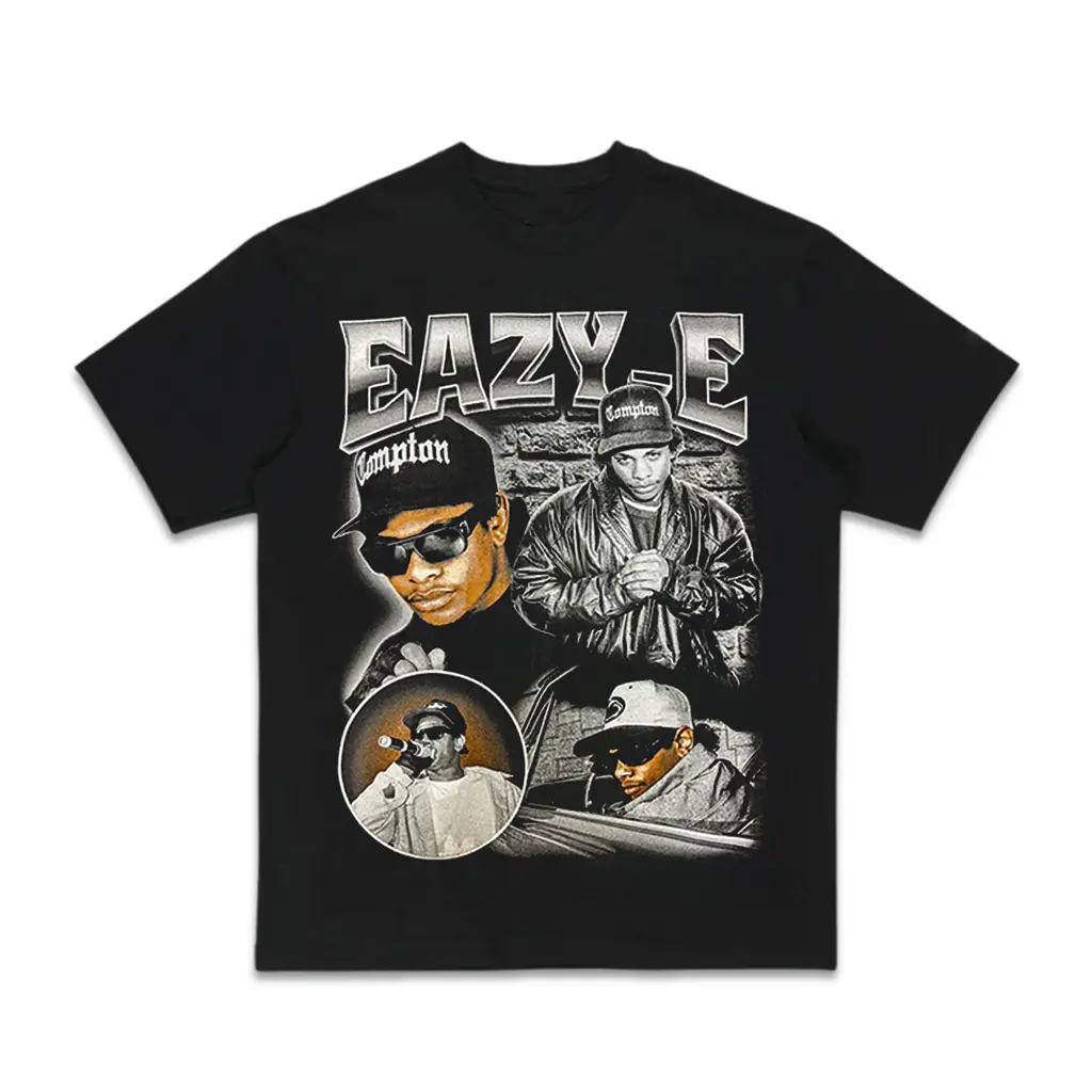 Eazy-E Compton Collage Vintage Rap T-Shirt – Vintage Hip Hop Graphic Tee