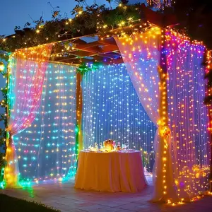 300led Upgrade Curtain Light String, 8 Lighting Modes, USB Powered, Perfect for Bedroom, Christmas, New Year Winter Decorations