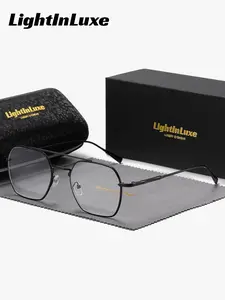 1 Pair LightInLuxe Unisex Full Frame Geometry Frame Plano Glasses Classic Frame Blue Light Glasses