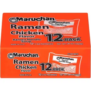 Maruchan Ramen (12 Pack) - Delicious Instant Noodles  food snacks