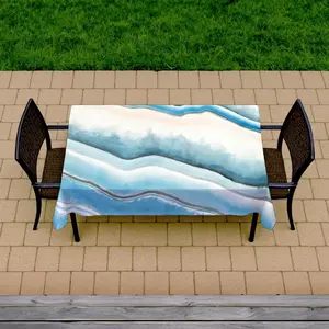 360 Stand Rectangle Tablecloth, 58x102 in. Textured Geode Print Stain-Resist Easy Care Table Cover - Indoor, Outdoor Dining Table Decor, Picnic Table Cover