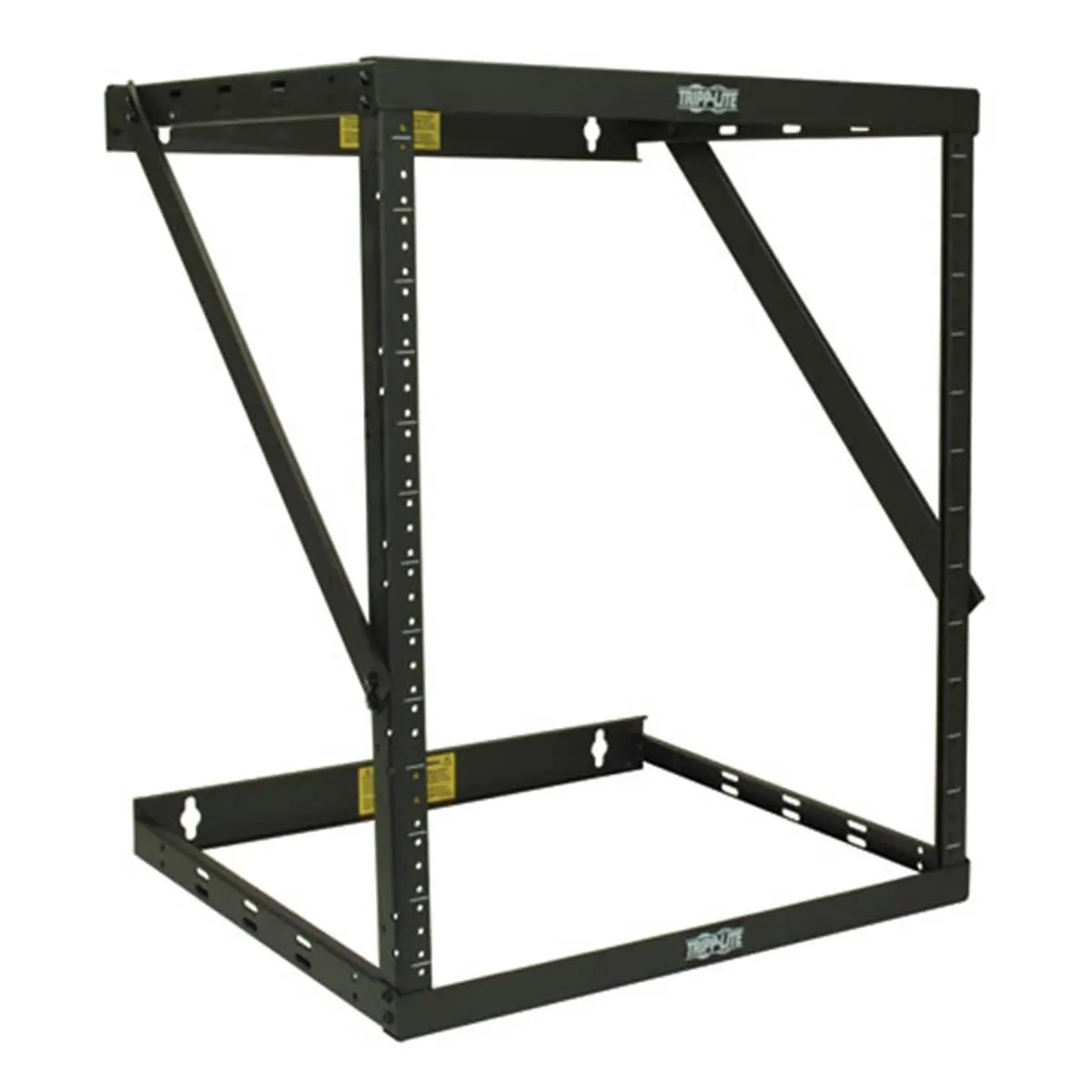 12U Smartrack Heavy Duty Flat Pack Low Profile Switch Depth 2-Post Open Frame Wall Mount Rack, 24.8 x 20.1 x 18.24 in, Easy Access to Equipment, Simple to Assemble