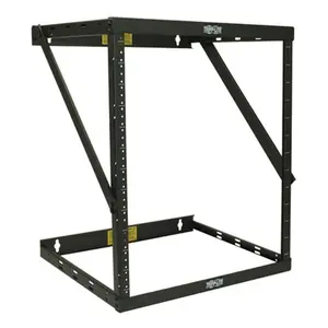 12U Smartrack Heavy Duty Flat Pack Low Profile Switch Depth 2-Post Open Frame Wall Mount Rack, 24.8 x 20.1 x 18.24 in, Easy Access to Equipment, Simple to Assemble