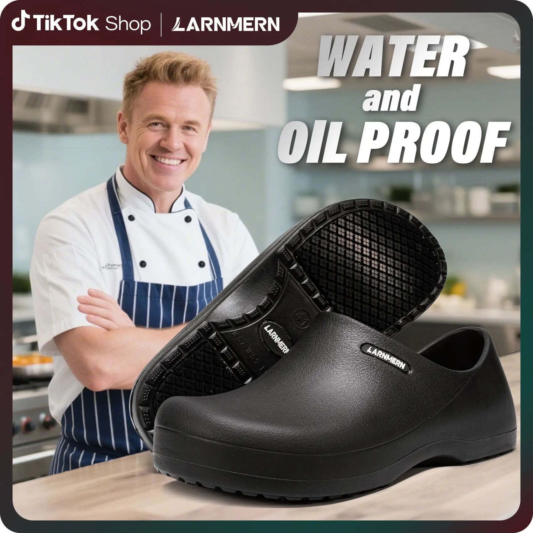 Anti-slip Waterproof Work Shoes Oil-Resistant Chef Nurse Slippers Lightweight Cushioned Wide Toe All Seasons Hospital Kitchen Restaurant - TikTok Shop Anti-slip Waterproof Work Shoes Oil-Resistant Chef Nurse Slippers Lightweight Cushioned Wide Toe All Seasons Hospital Kitchen Restaurant - TikTok Shop