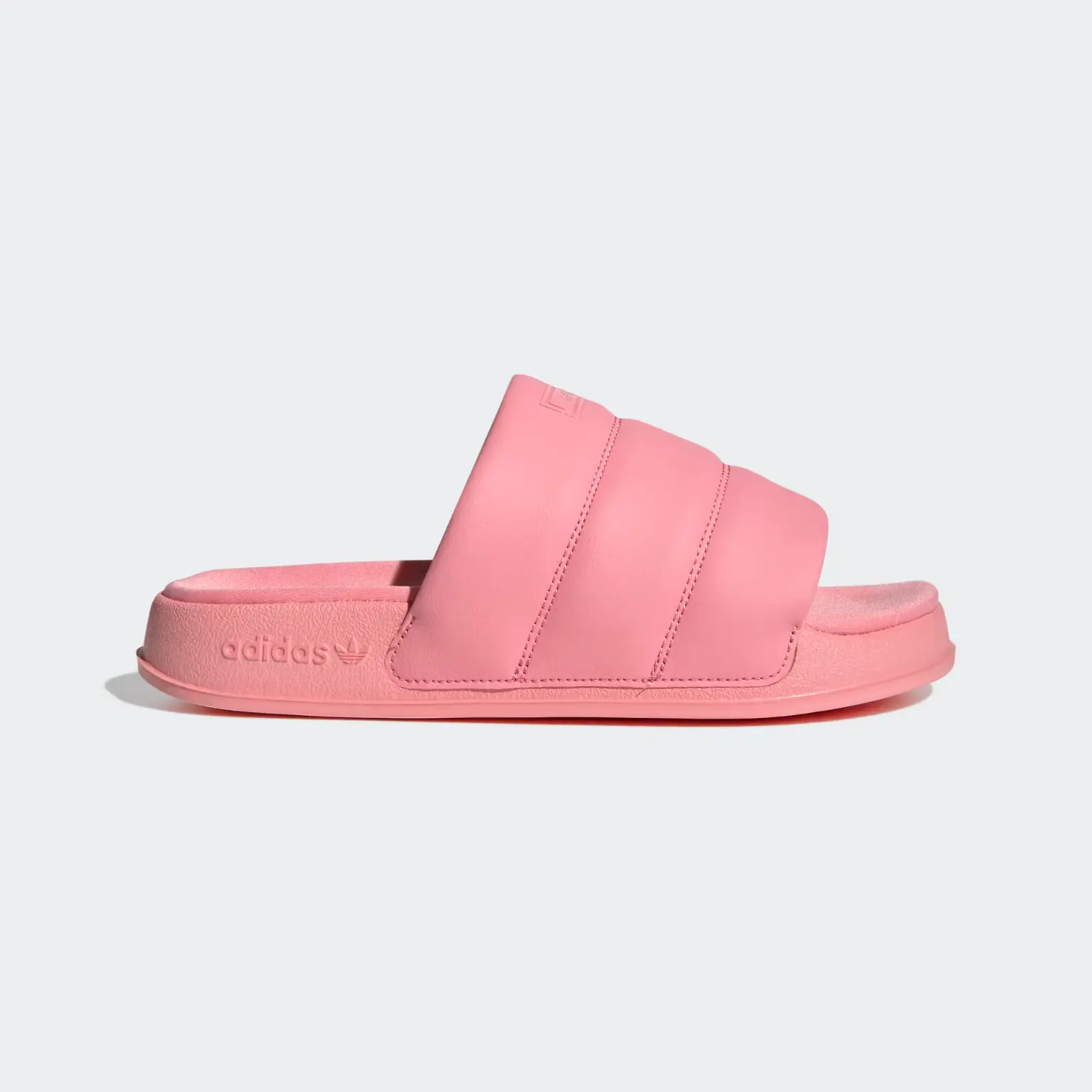 adidas Adilette Essential Slide in Super Pop Pink | Women's
