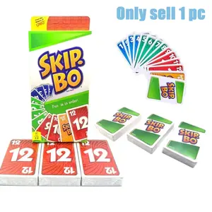 Mattel Skip-Bo Collaborative Card Game - Multiplayer Board Game for 2-6 Players, Family Interactive Game for Parent-Child Bonding, Party Gatherings, Team Building, and Leisure Intellectual Card Game for Children and Adults Aged 7+