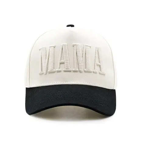 Women's Vintage 3D Embroidery Cotton Casual Baseball Cap - Breathable, Adjustable Unisex Letter Print Hat for Mom, Ideal for Mother's Day/First Time Mom Anniversary Fashion Accessory