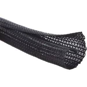 10ft-1/2 inch Cord Protector Wire Loom Tubing Sleeve Sleeving For Cable,Power Cord,Audio Video Cable – Protect Cat From Chewing-Black