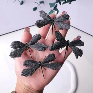 Mini Tourmaline Dragonfly Sculpture, Decorative Sculptures, Natural Stone Art Décor for Home, Home Decor Statue, Unique Indoor Decoration Piece for Gifts