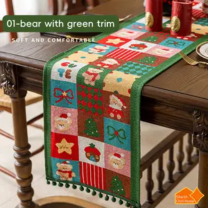 Christmas Tablecloth Soft Comfortable Festive Dining Table Decor Christmas Dinner Setup Warm Family Holiday Gift