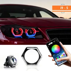 2.5" 3" Car 5D RGB LED Angel Eyes Halo Ring Lights APP Bluetooth Control DRL Daytime Running Light 12V Headlight  Car Accessories