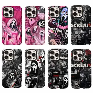 Scream H-Horror Fear Ghostface Phone Cases For iPhone 17 Promax Pro Air 16 Plus 15 14 13 12 11 Shockproof Protective Cover Gift For Birthday Christmas Halloween