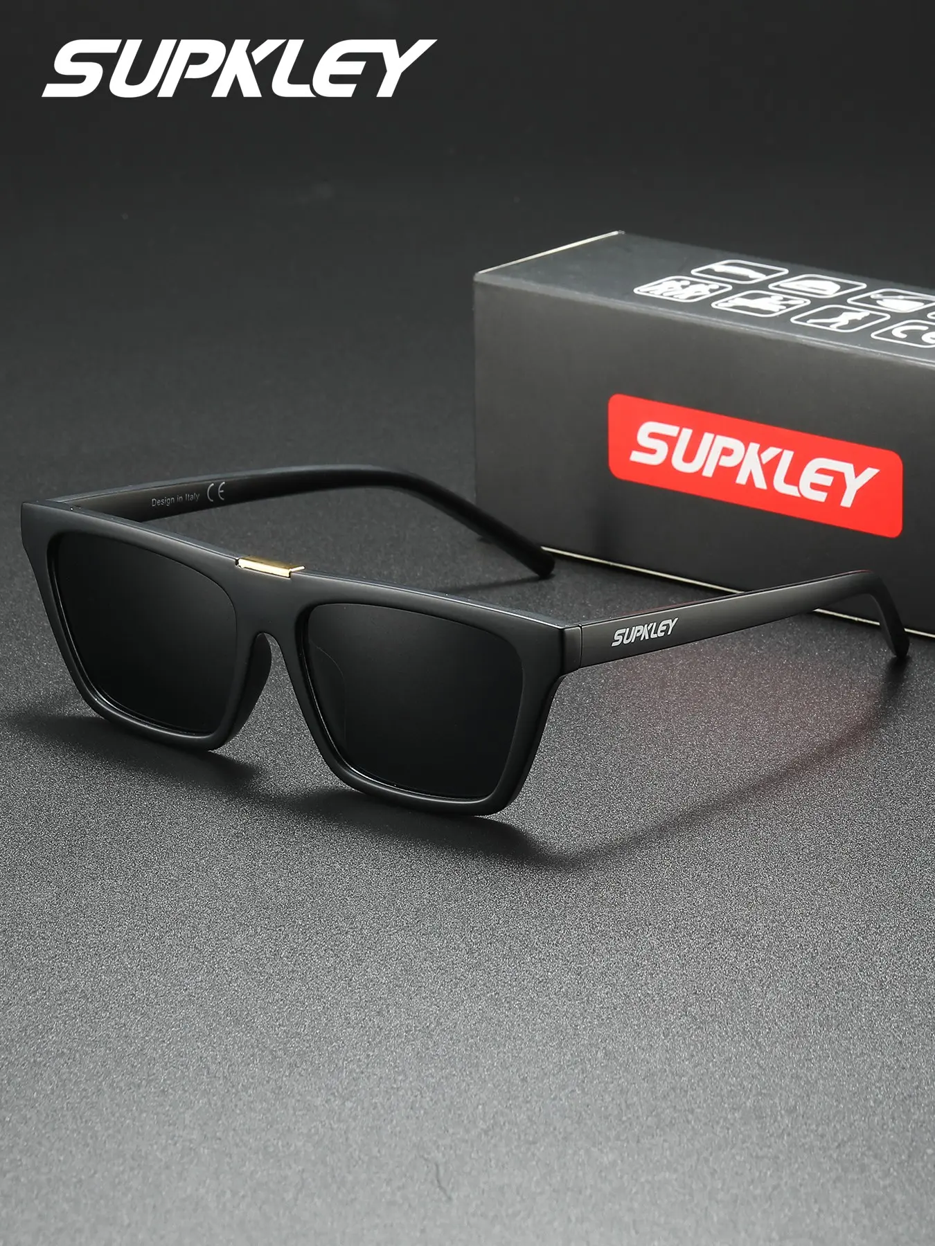 Supkley Minimalist Business Style Unisex Polarizing Sunglasses, Cat Eye Shaped Frames, UV Protection, Comfortable, Glare Reducing, Driving, Fishing, Modern Sunglasses