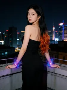 Women's long gradient color curly wavy wig, adds volume, natural and realistic, fashionable and versatile, painless for extended wear, no glue required, high quality, suitable for everyday wear, anime, cosplay, parties, carnivals, Halloween.