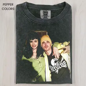 Vintage Jesse Pinkman & Jane Margolis Shirt, Retro TV Drama Graphic Tee, Black and White Couple T-Shirt, Comfort Colors Washed Top, Gift for Men Women, Trending T-Shirt