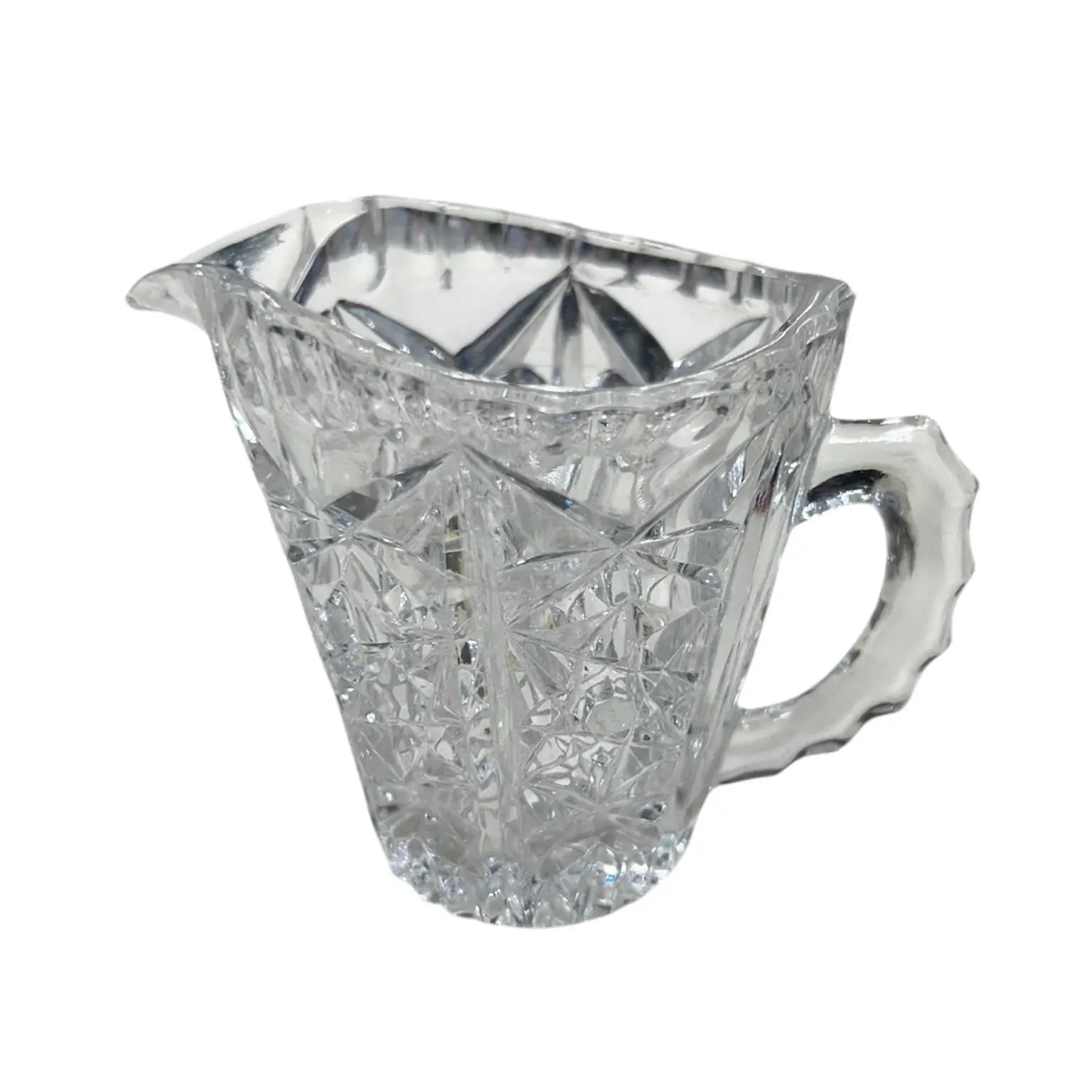 Crystal Cut Glass Cream Pitcher