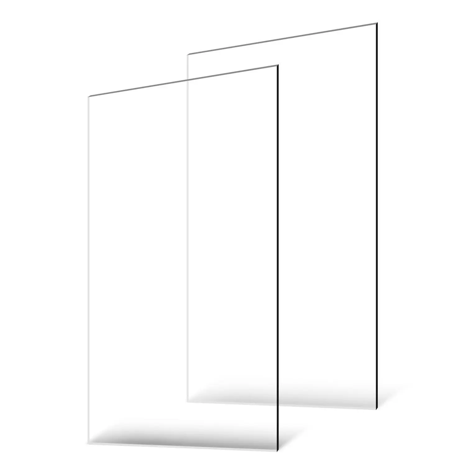 VEVOR 2-Pack Cast Plexiglass Acrylic Sheet Set, 24x48in 1/8in Thick Cuttable Plastic, for Crafting Projects, Replacement Picture Frame Glass, DIY Display, Easy to Cut