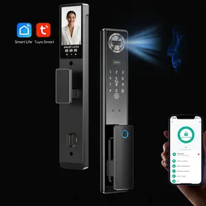 3D Face Real-time Intercom Smart Door Lock Digital Keypad Lock Security Intelligent Fingerprint Password Biometric Electronic Key Unlock