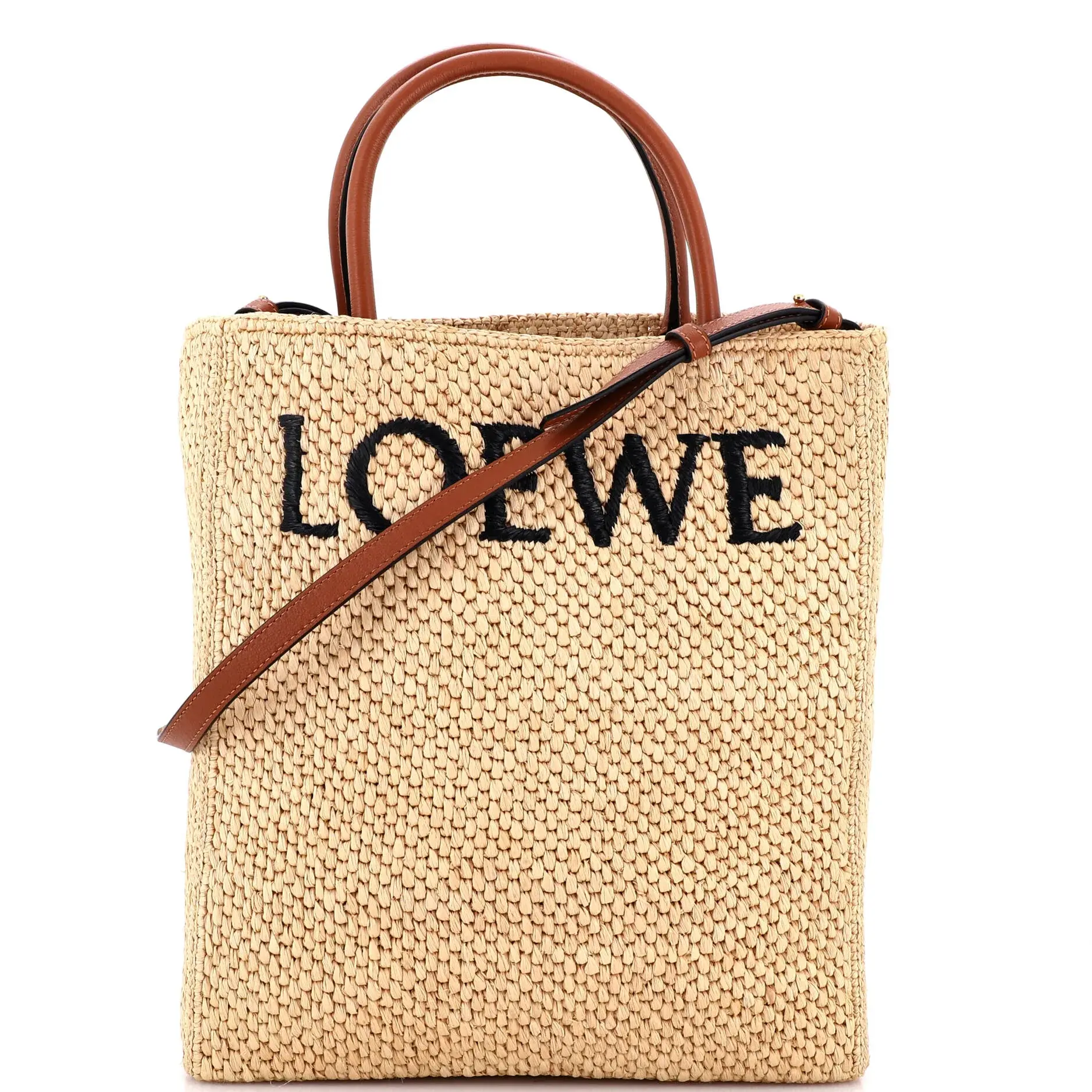 Pre-owned Loewe Raffia Tote Bags REBAG A4 Tote and Leather North South by Rebag