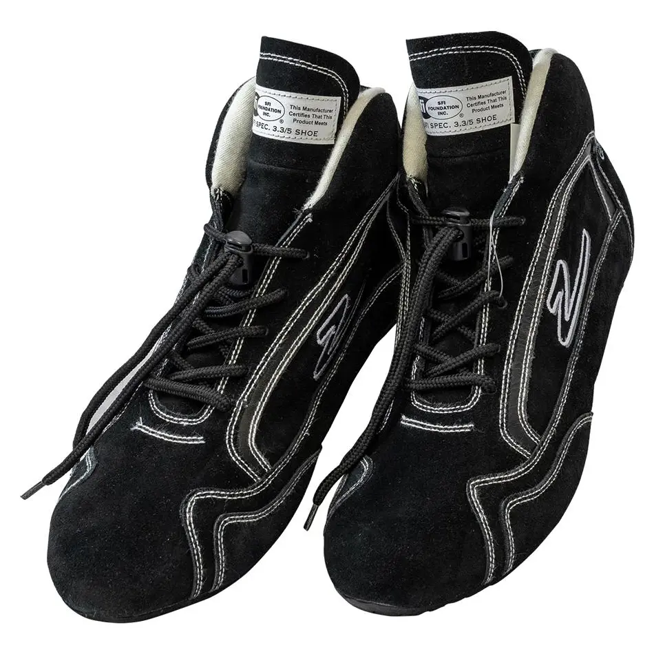 212 MAIN Zamp RS00100309 ZR-30 Lace-Up Race Cycling Shoes - Black, Size 9, Super Lightweight Suede Rubber Construction, Thin Rubber Sole, Flexible Fit, Breathable, Plush Fire Retardant NMX, Lace Tensioner, Laces