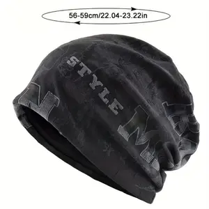 Unisex Lightweight Knitted Beanie Hat, Slouchy Skull Cap for Men and Women, White and Black Color Options