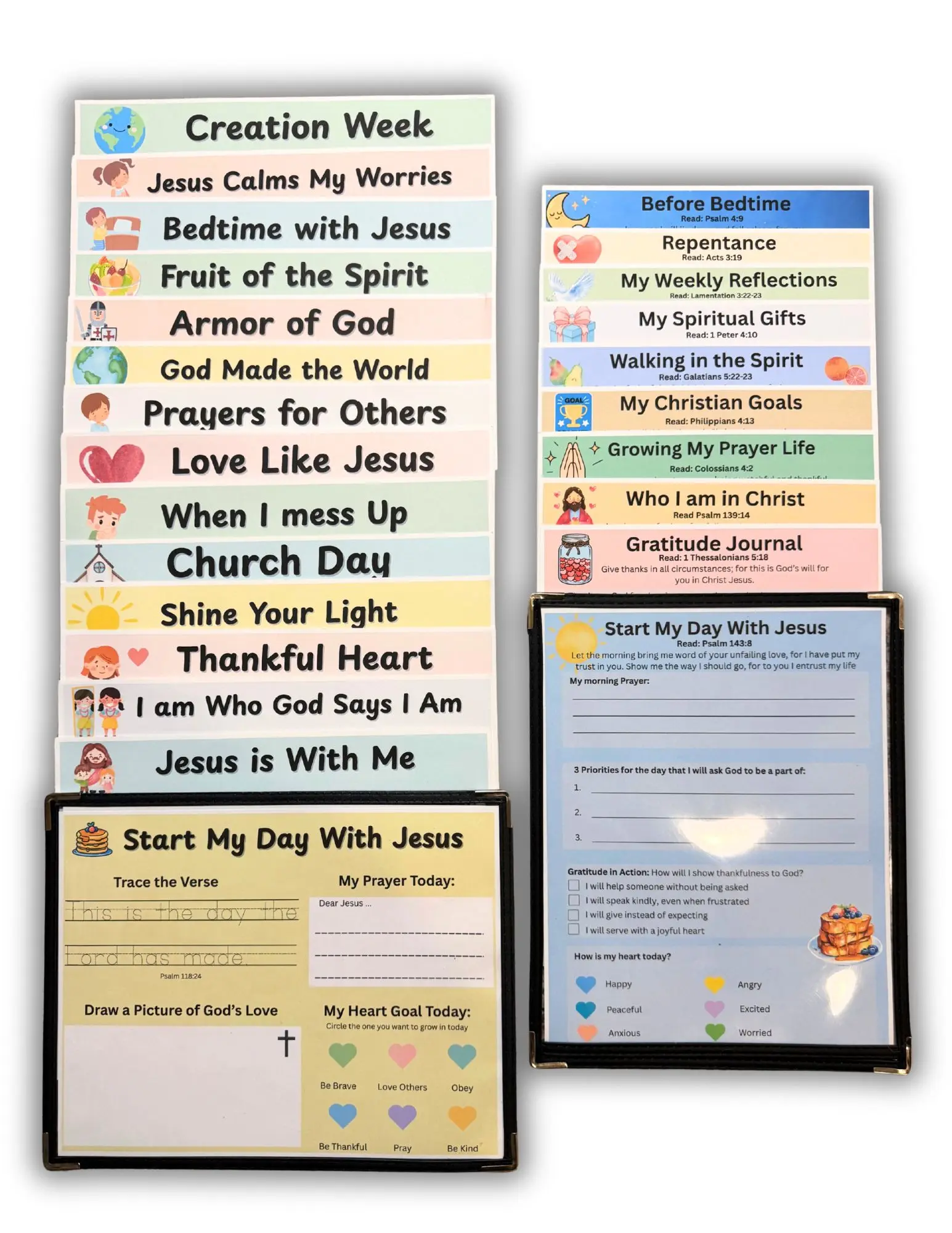 Christian Morning Routine for Kids | 25 Reusable Faith Worksheets + Chore Chart (Ages 3-12)