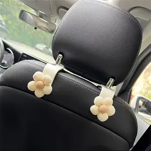 2-Pack Car Hooks, Creative Flower Backrest Storage Hooks, Car Headrest Hook, Innovative Vehicle Accessories, Space-Saving Design, Perfect for Organization