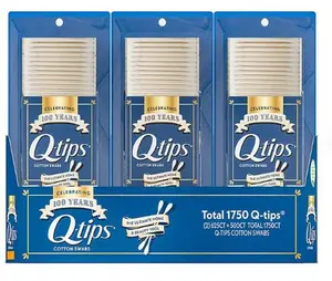 Q-tips Cotton Swabs (625 ct., 2 pk. + 500 ct., 1 pk.) Packaging may vary Makeup Daily Cosmetic