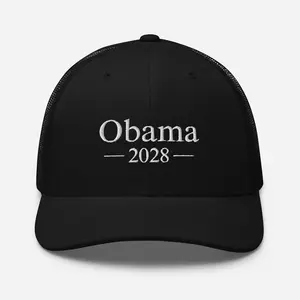 Obama 2028 Embroidered Trucker Cap