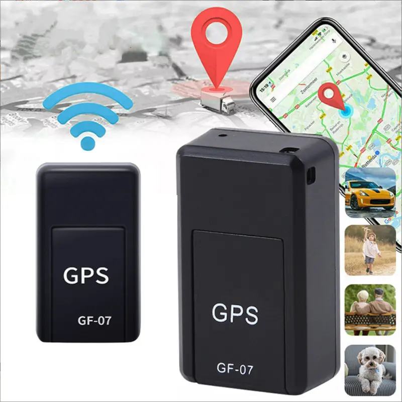 GF-07 Portable 2G Magnetic Small GPS Tracker - Lithium-Ion Locator with Micro USB, Plastic SIM Messaging, Real-Time Map Tracking, Anti-Theft Design, Internet Connectivity for Tracking Assets, Teenagers