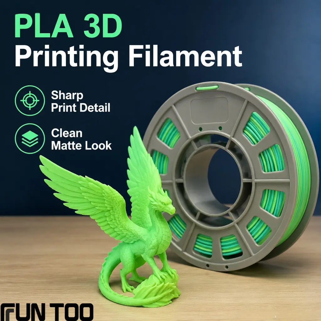 Light Green Gradient PLA 3D Printer Filament - 300g Mini Spool, 1.75mm, Smooth Color Shift, Low Warp for Desktop Printers, 3D Printing Enthusiasts, Detailed Prototypes