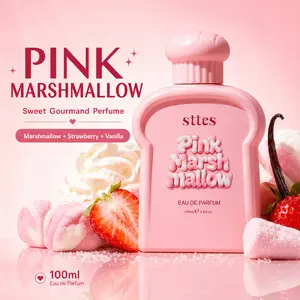 New Sttes Marshmallow Perfume for Women, Sweet Gourmand Perfume with Marshmallow, Strawberry, Vanilla & Musk, Long Lasting Fragrance Spray, 100ml/3.4 fl oz