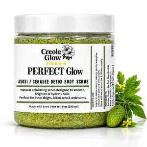 Creole Glow- Detox Asosi haitian ,Body Scrub & Detox Cleanse,Body Exfoliator Scrub For Deeply Cleanses,Exfoliates,Moisturizes&Relieves Odor,for Armpits,Elbows,Knee & Whole Body