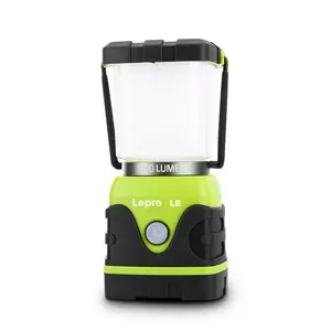 Lepro 1000LM LED Camping Lantern, Battery Powered Waterproof Tent Light with 4 Light Modes, Camping Essentials, Portable Lantern Flashlight for Camping, Emergency Light, Power Outages, Not Rechargeable