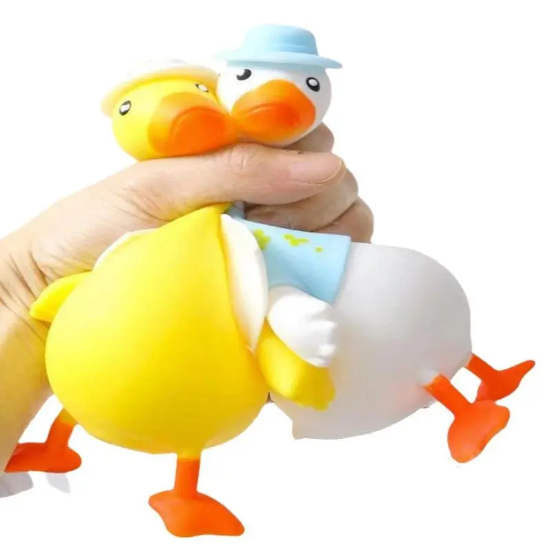 Duck Shape TPR Slow Rising Squeeze Toy - Sensory Friendly, Oddly Satisfying Reusable Stress Relief Toy for Neurodivergent Children, Fine Motor Skills Development & Relaxation Support