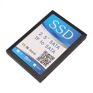 2.5 Inch Metal + Plastic 4 TF to SATA Adapter Card - Converts Micro-SD to SATA for Self-Made SSD RAID Group Setup - Supports Vista, 98se, Linux, Me, Windows 3.1, System Booting