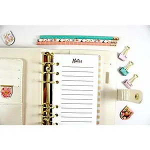 Personal Size Notes Refills fits with Kate Spade Personal Planner, Filofax Personal, Color Crush Personal Size and Other Personal Size Planner
