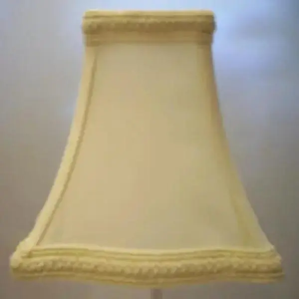 Cream Square Chandelier Shades - French Braid Trim 🌟