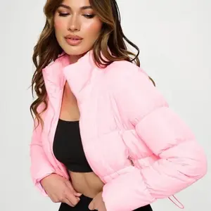 Pink puffer jacket
