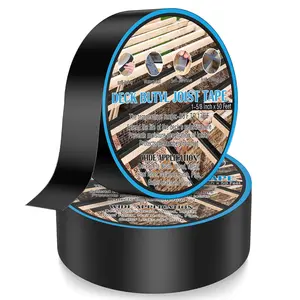 Deck Joist Tape, 1-5/8" x 50' Joist Tape for Decking, Waterproof Seal Antiseptic Butyl Joist Tape,Self-Adhesive Flashing Joist Tape for Wood Decks Beams Roof (2 Roll)
