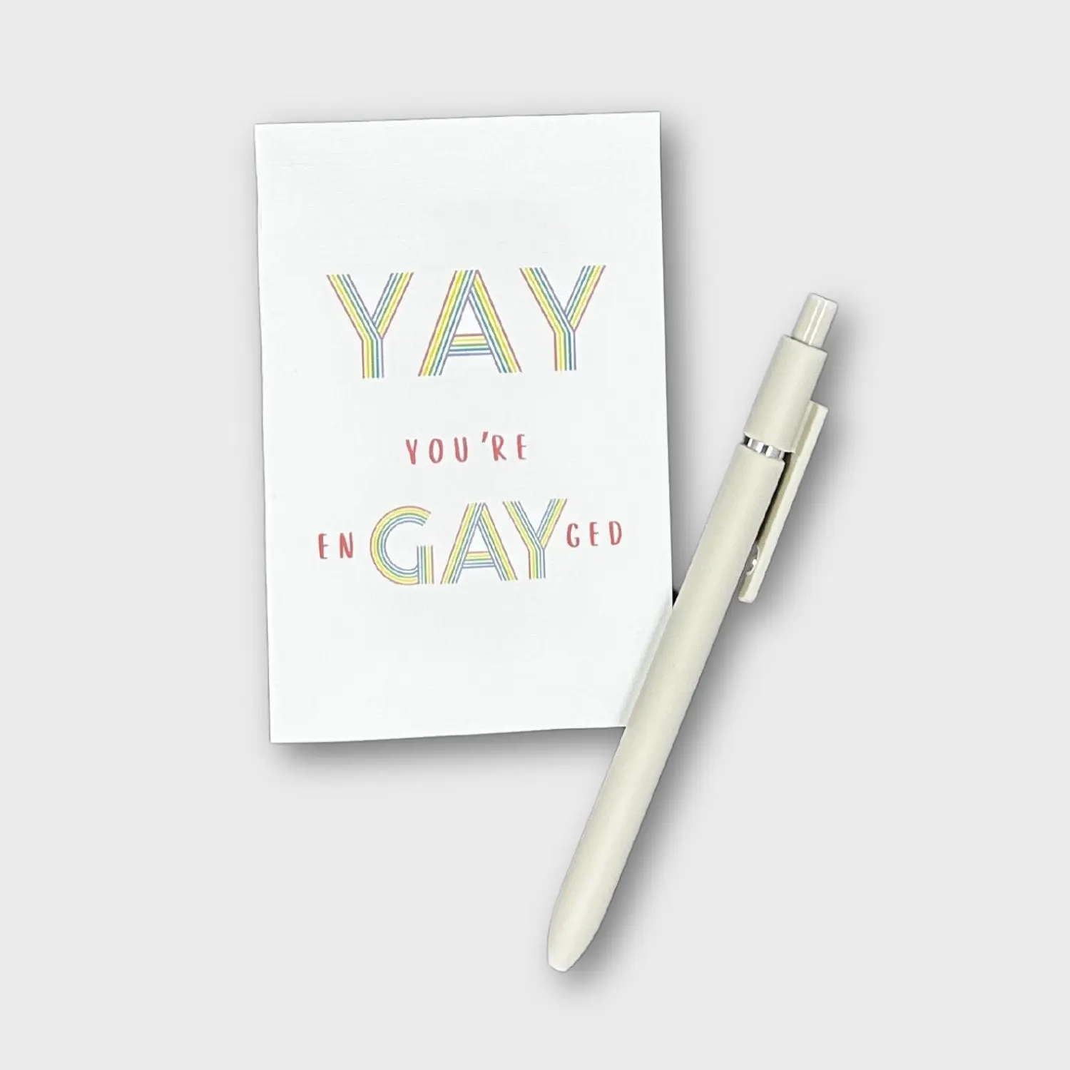 You're En-gay-ged Pride Gay Lesbian Engagement Card
