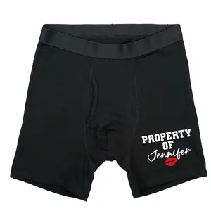 Property Of Jennifer Men's Underwear, Personalized Wedding Day Men's Boxer, Sarcastic Anniversary Gift For Husband, Custom Name Men's Boxer, Valentine's Day Men's Boxer