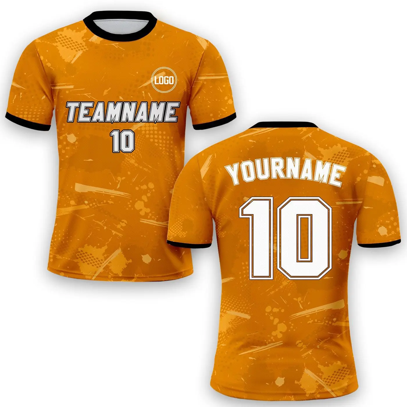 2025 Personalized Orange Soccer Jersey for Men Women  Teams Custom Team Uniform with Name Logo Number Sublimated Soccer Jersey