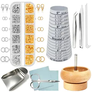 Complete Bracelet & Jewelry Making Kit - Includes Bracelet Sizer, Jump Ring Tools & Findings for Beginners