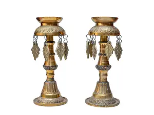 Traditional Brass Panas Lamps | Nepali Oil Lamps for Temple, Festival & Home Decor