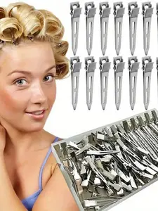 Women's Professional Hair Clips, 30/50 Pieces Set, 5.5cm Metal Curling Clips, Spring Clip, Root Volume, DIY Hair Accessories, Includes Zipper Bag