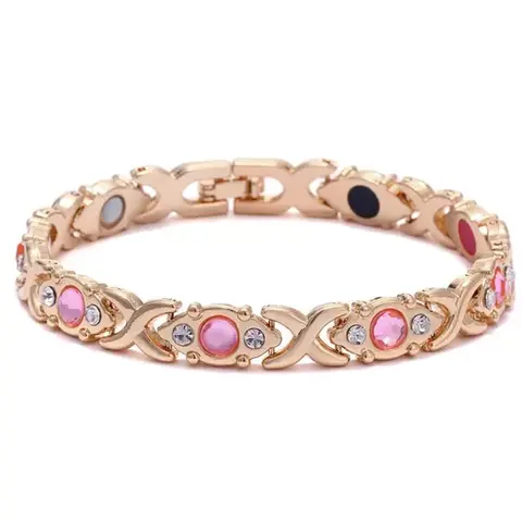 1pc Women's Magnetic Bracelet With Diamonds, Energy Magnet Bracelet, Trendy Bangle, Fashionable Bracelet Style, Bracelets Bangles, Fashion Metal Wristband, All-match Daily Life, Gifts for Ladies, Elegant Jewelry Bracelet, Trendy Jewelry Gift