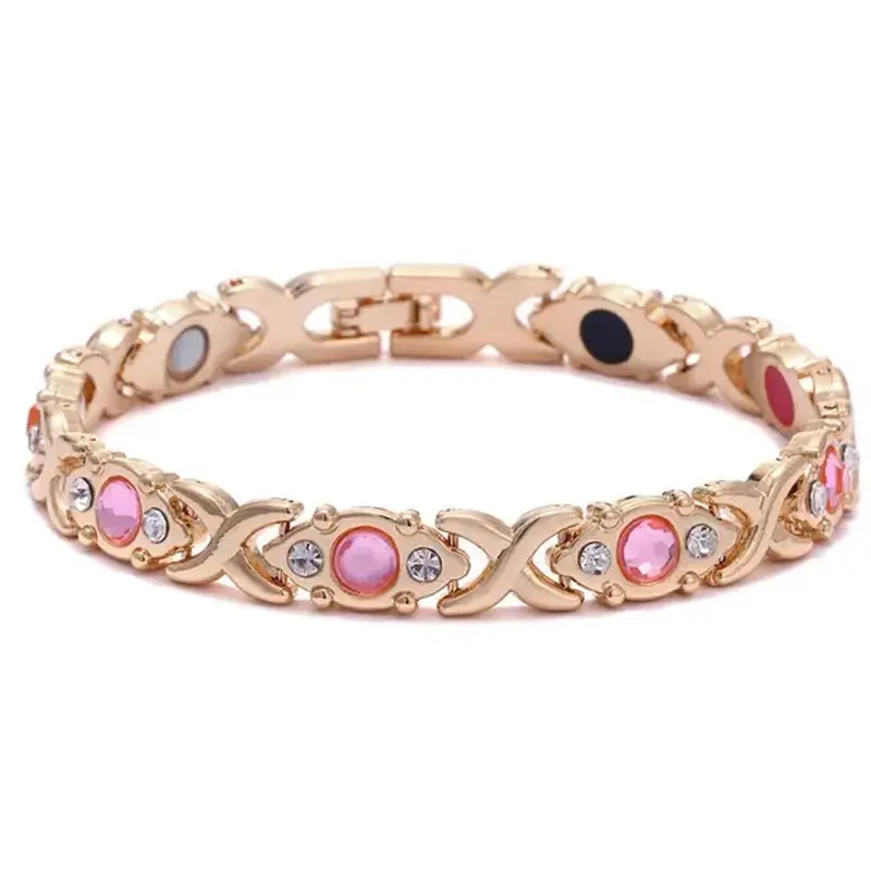 1pc Women's Magnetic Bracelet With Diamonds, Energy Magnet Bracelet, Trendy Bangle, Fashionable Bracelet Style, Bracelets Bangles, Fashion Metal Wristband, All-match Daily Life, Gifts for Ladies, Elegant Jewelry Bracelet, Trendy Jewelry Gift